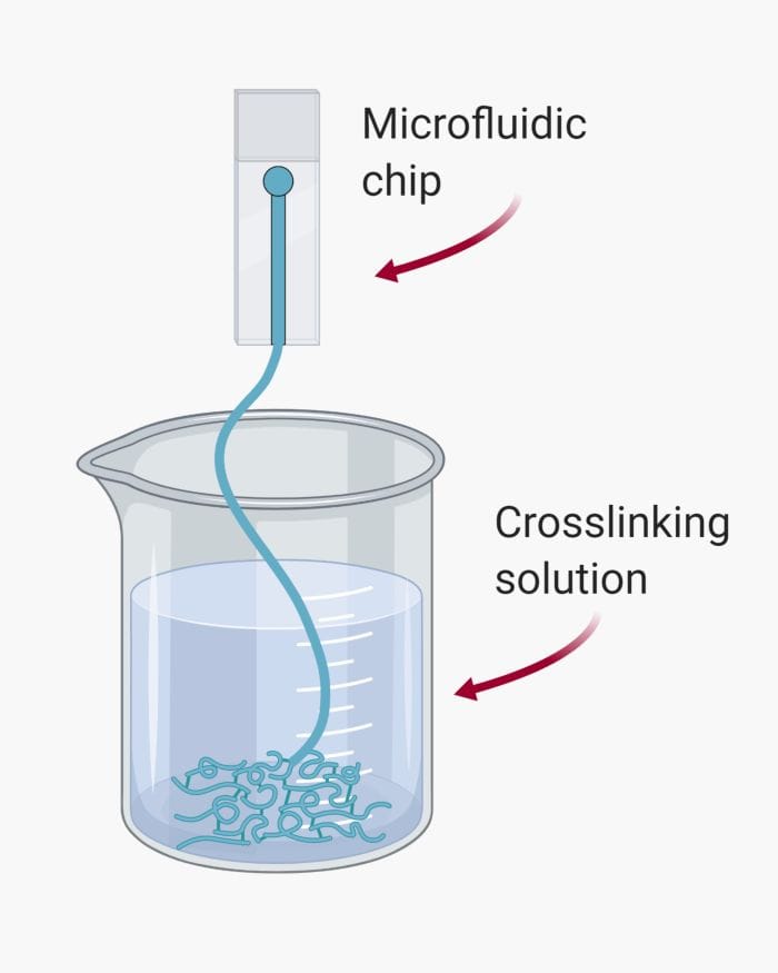 microfluidic microfiber synthesis